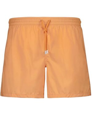 Fedeli Short De Bain Madeira À Détail Mousqueton - Orange
