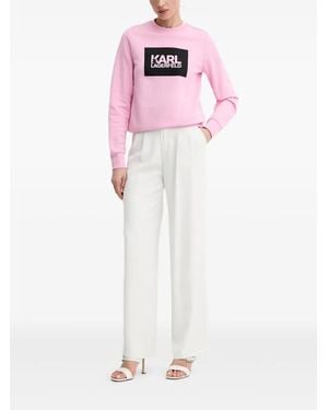 Karl Lagerfeld Sudadera con logo - Rosa