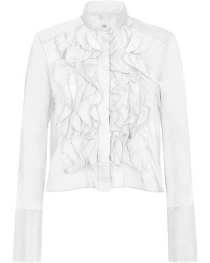 Twp Ruffled Patti Blouse - White