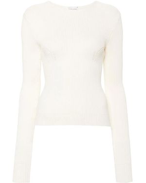 Magda Butrym Maglione A Coste - Bianco