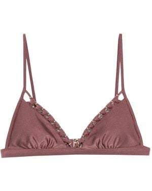 Zimmermann Top De Bikini Aster Con Cuentas - Morado