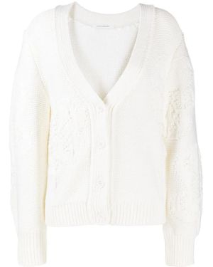 Cecilie Bahnsen Cardigan Mit V-Ausschnitt - Weiß