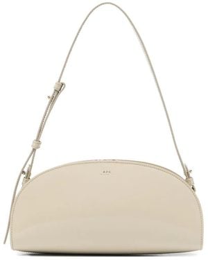 A.P.C. Adjustable-Strap Half-Moon Shoulder Bag - Natural
