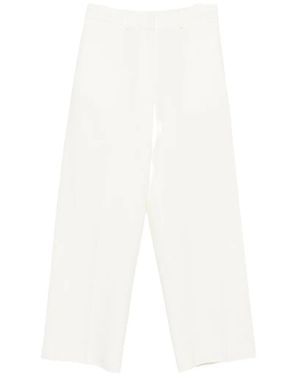 Cordera Pressed-Crease Wide-Leg Trousers - White