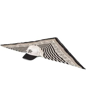 KARL LAGERFELD K/Autograph Logo-Embroidered Scarf-Detail Baseball Cap - Multicolour
