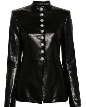 KHAITE The Samuel Leather Jacket - Black