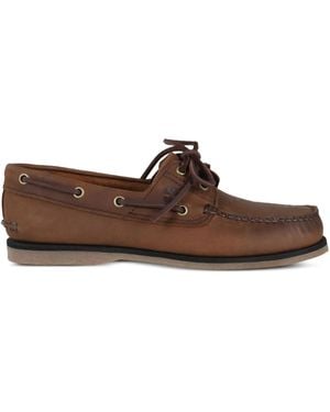 Timberland Leather Boat Shoes - ブラウン
