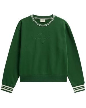 Pringle of Scotland Logo-Embroidered Piqué Sweatshirt - Green