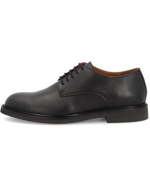 Frau Leather Lace-Up Derby Shoes - Black