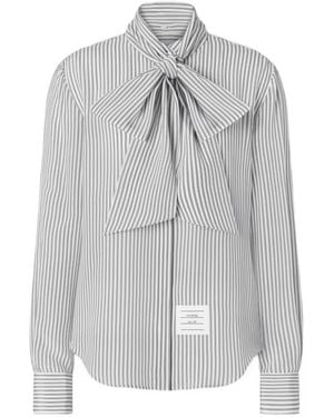 Thom Browne Camicia A Righe - Grigio