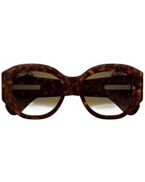 Cartier Panthère De Geometric-Frame Sunglasses - Black