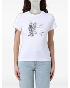 Moschino Graphic-Print Cotton T-Shirt - White