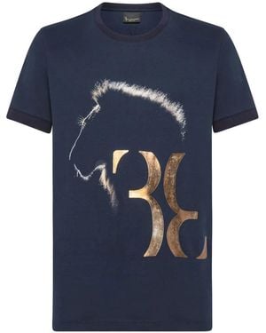 Billionaire Ss Lion T-Shirt - Blue