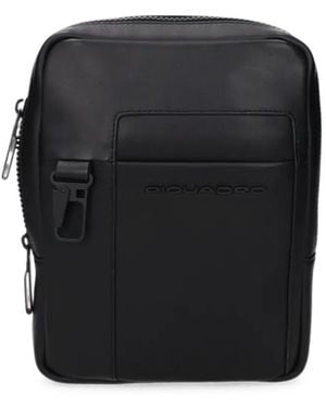 Piquadro Borsa Messenger Con Logo - Nero