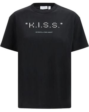 Off-White c/o Virgil Abloh Kiss Quote Reg Tee - Black