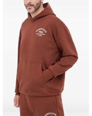 Fila Hoodie À Logo Brodé - Red