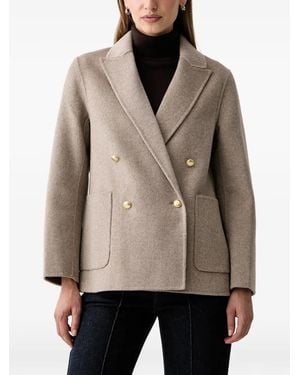 GANT Double-Breasted Peak-Lapels Blazer - Natural