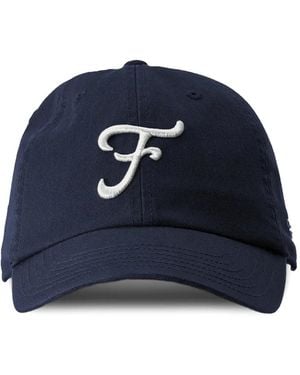 Fortela Logo-Embroidered Chino Baseball Cap - Blue