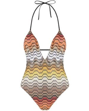 Missoni Badpak Met Grieks Patroon - Wit