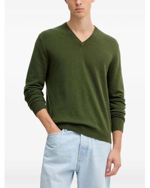 Benetton V-Neck Jumper - Green