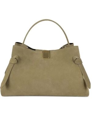 Yuzefi Suede Knotted Handbag - Green