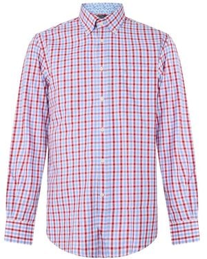 Paul & Shark Chemise Boutonnée À Carreaux - Purple