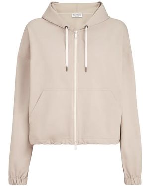 Brunello Cucinelli Sudadera Con Capucha Y Logo - Neutro