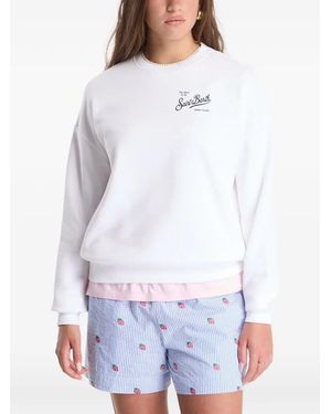 MC2 Saint Barth Stardust Logo-Print Sweatshirt - White