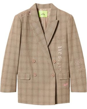 Twinset X Myfo Checked Blazer - Natural