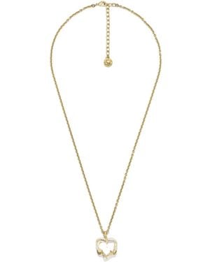 Goossens Heart-Shape Rock-Crystal Necklace - Metallic