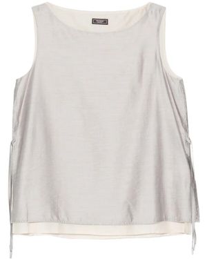 Peserico Tie-Side Sleeveless Top - White