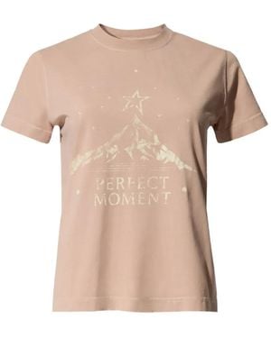 Perfect Moment Logo Cotton T-Shirt - Pink
