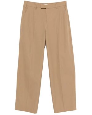 PT Torino Pantalon À Plis Marqués - Natural