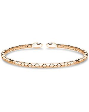 Pragnell 18Kt Rose Groove Textured Bangle Bracelet - White