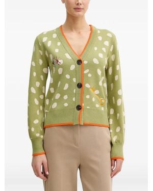 Never Fully Dressed Fawn Embroidered Cardigan - Green