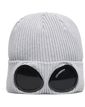C.P. Company Bonnet Goggle En Coton - Grey