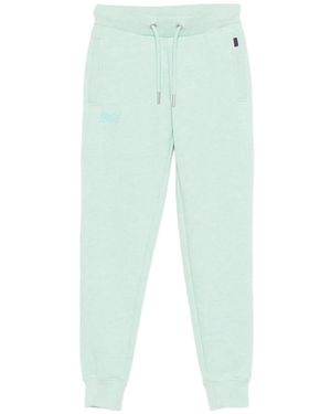 Superdry Pantalones De Chándal Con Logo Bordado - Azul