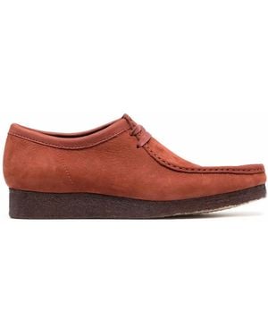 Clarks Wallabee Suede Loafers - Red
