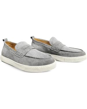 Poche Paris Suede Loafers - White