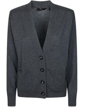 Weekend by Maxmara Button Pocket Cardigan - Blue