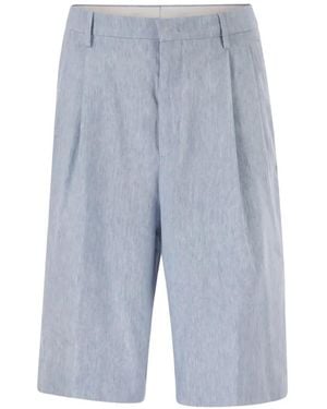 Tagliatore Effie Pleated Bermuda Shorts - Blue