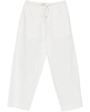 St. Agni Drawstring-Fastening Cropped Pants - White