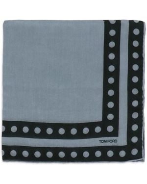 Tom Ford Pañuelo De Bolsillo Con Estampado De Lunares - Gris
