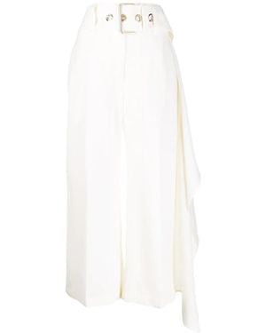JW Anderson Belted Cropped Trousers - White