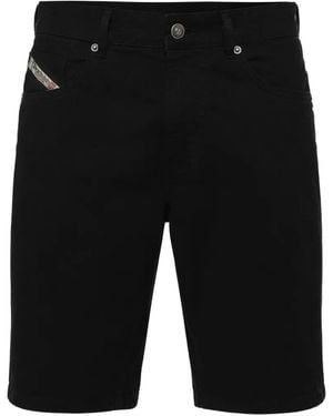 DIESEL Short Court À Coutures Contrastantes - Black