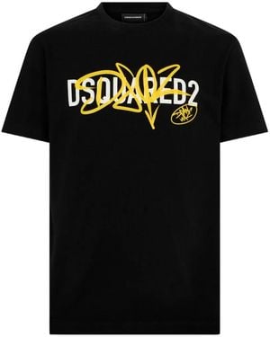 DSquared² Graffiti Cool Fit T-Shirt - Black