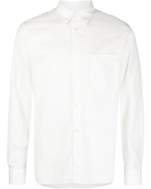 Comme des Garçons Chest-Pocket Long-Sleeve Shirt - White