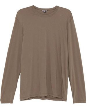 James Perse Crew Neck T-Shirt - Brown