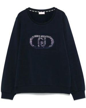 Liu Jo Crystal-Embellished Sweatshirt - Blue