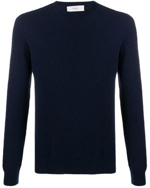 Pringle of Scotland Round Neck Fine Knit Jumper - Blue